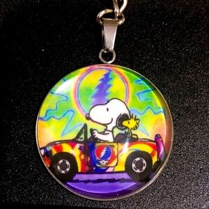 GRATEFUL DEAD Keychain SNOOPY WOODSTOCK Keychain | Custom Made